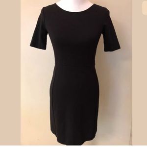 J Crew Factory Paneled Ponte Dress Black LBD 00
